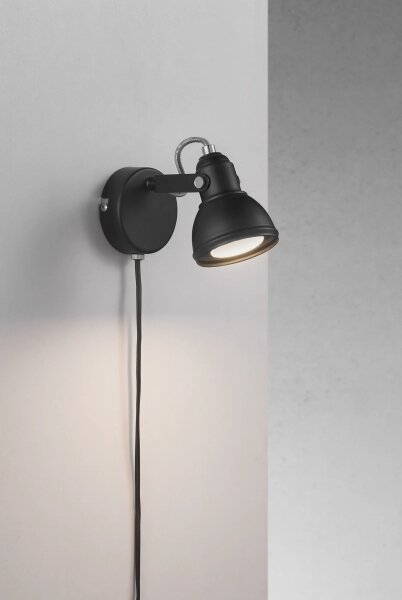Nordlux - Nástenné bodové svietidlo ASLAK 1xGU10/35W/230V čierna