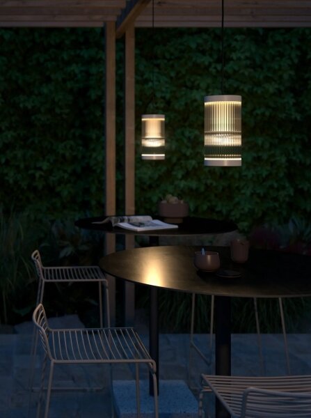 Nordlux - Vonkajší luster na lanku COUPAR 1xE27/25W/230V IP33 krémová