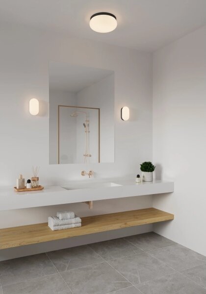 Nordlux - Kúpeľňové stropné svietidlo FOAM 2xE27/55W/230V IP44 čierna