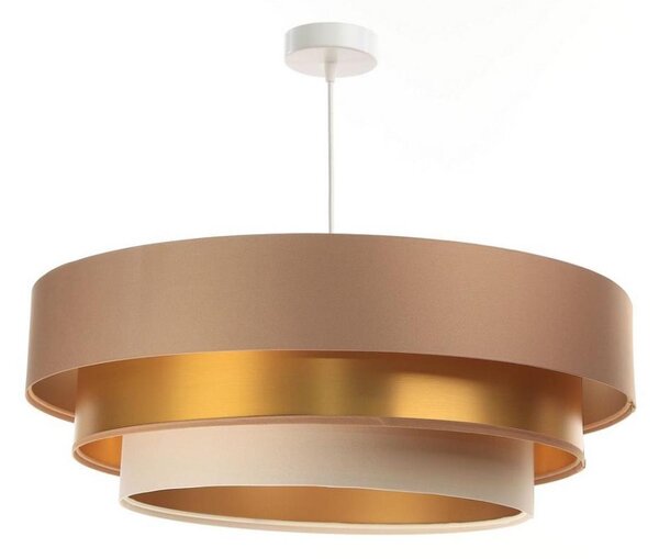 Luster na lanku TRINITI 1xE27/60W/230V béžová/zlatá