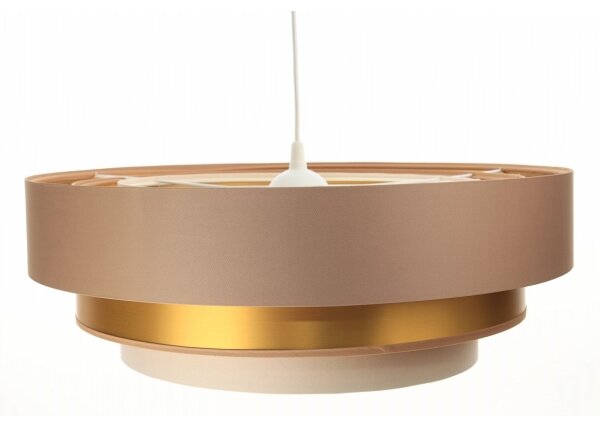 Luster na lanku TRINITI 1xE27/60W/230V béžová/zlatá