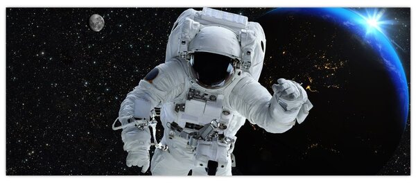 Obraz - Astronaut vo vesmíre (120x50 cm)