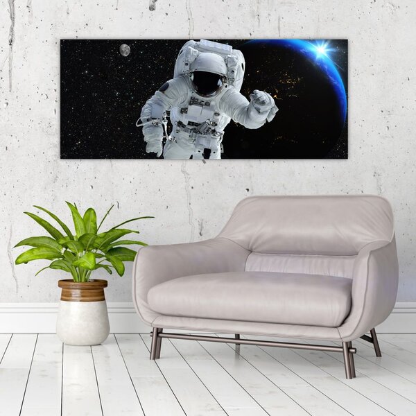 Obraz - Astronaut vo vesmíre (120x50 cm)