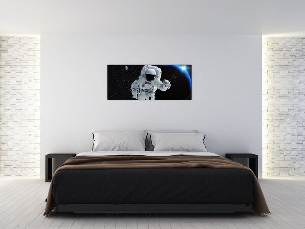 Obraz - Astronaut vo vesmíre (120x50 cm)