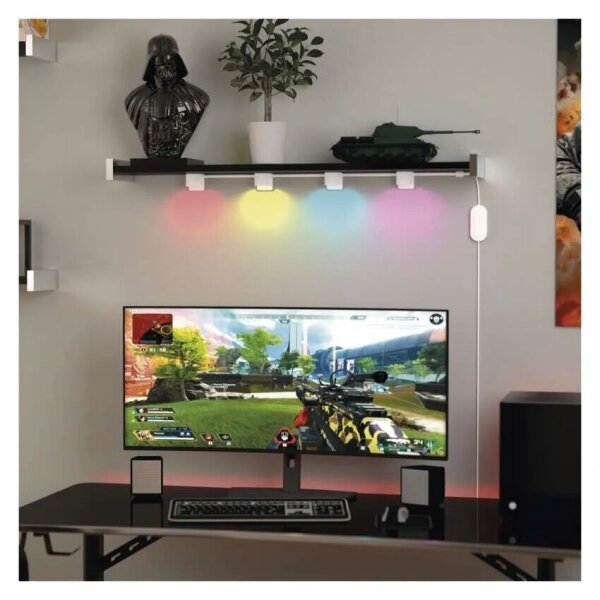 LED RGBIC+CCT Dekoračná reťaz GoSmart 4xLED/7W/230V 85 cm Wi-Fi Tuya
