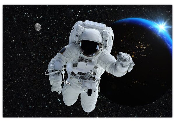 Obraz - Astronaut vo vesmíre (90x60 cm)