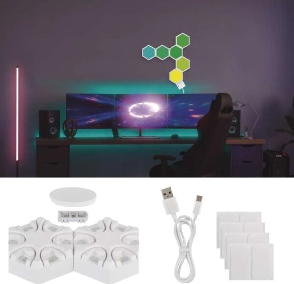 RGBIC Stmievateľná stolná lampa GoSmart LED/5,5W/230V Wi-Fi Tuya
