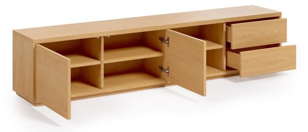 MUZZA TV stolík lenbia 200 x 43,6 cm prírodný