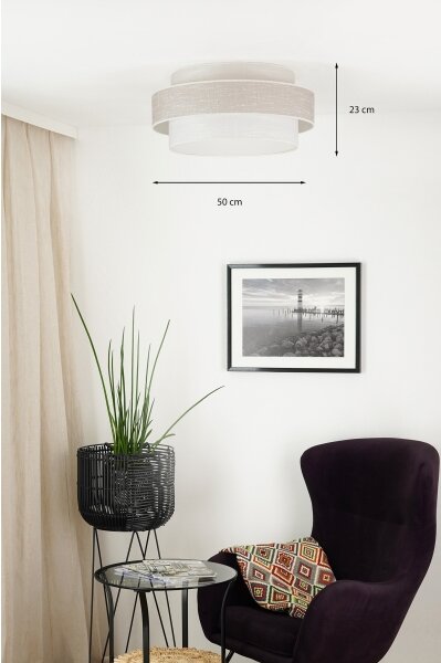 Brilagi - Stropné svietidlo DOVER SPACE LED/12W/230V pr. 50 cm šedá/krémová