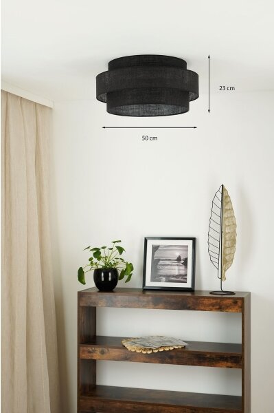 Brilagi - Stropné svietidlo SPACE YUTE LED/12W/230V pr. 50 cm čierna