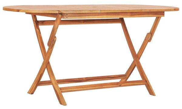 Skladací záhradný stôl 160x80x75 cm, tíkový masív