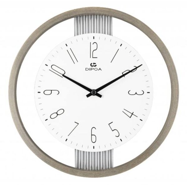Nástenné hodiny DIPOA IV sivá/biela, ⌀ 30 cm