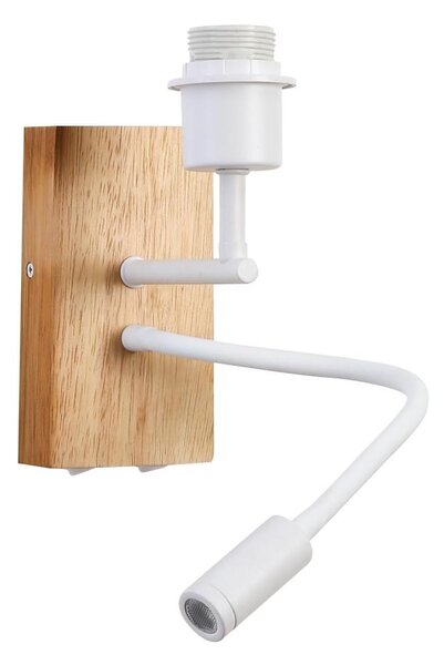Brilagi - LED Flexibilná nástenná lampa NUBILA WOOD 1xE27/25W/230V + LED/3W dub/biela