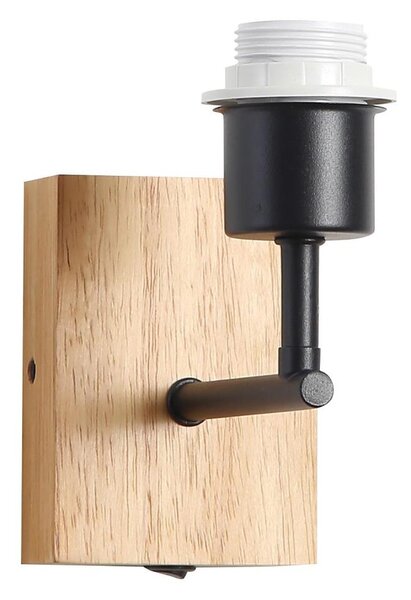 Brilagi - Nástenná lampa NUBILA WOOD 1xE27/25W/230V dub/čierna