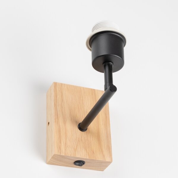 Brilagi - Nástenná lampa NUBILA WOOD 1xE27/25W/230V dub/čierna