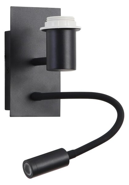 Brilagi - LED Flexibilná nástenná lampa NUBILA 1xE27/25W/230V + LED/3W čierna