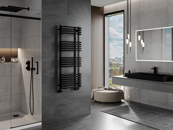 Mexen Apollo, vykurovacie teleso 1210 x 450 mm, 563 W, čierna, W117-1210-450-00-70