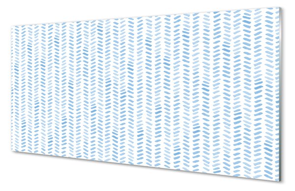 Nástenný panel  Modré pruhované rybia kosť 100x50 cm