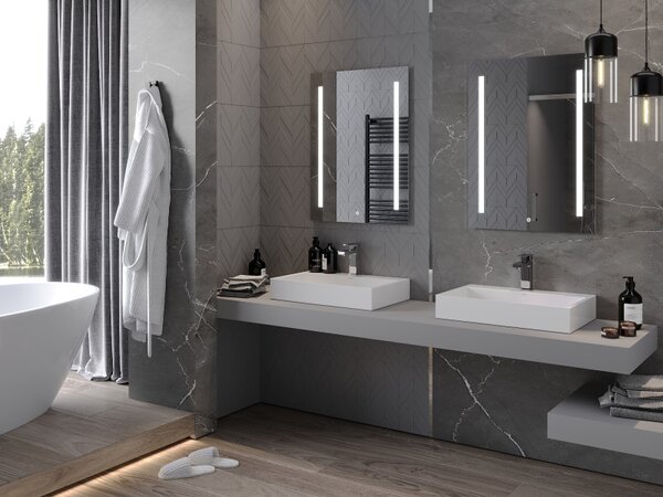 Mexen Remi, LED kúpeľňové zrkadlo s podsvietením 60x80 cm, 6000K, ochrana proti zahmlievaniu, 9804-060-080-611-00