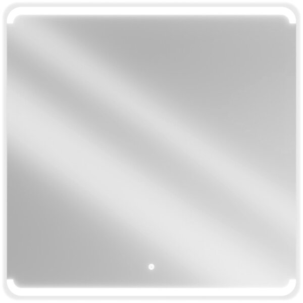 Mexen Nida, LED kúpeľňové zrkadlo s podsvietením 100x100 cm, 6000K, ochrana proti zahmlievaniu, 9806-100-100-611-00