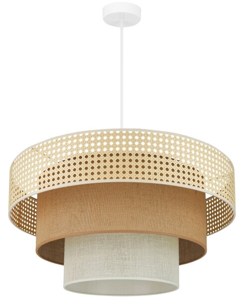 Brilagi - Luster na lanku CEDAR LUNETA 1xE27/15W/230V pr. 60 ratan/hnedá/krémová