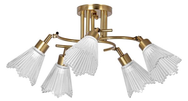 Luster na tyči 5xE14/60W/230V zlatá