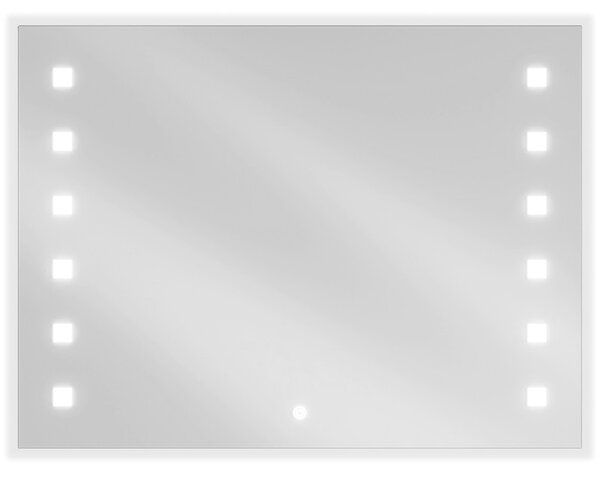 Mexen Ner, LED kúpeľňové zrkadlo s podsvietením 80x60 cm, 6000K, ochrana proti zahmlievaniu, 9809-080-060-611-00