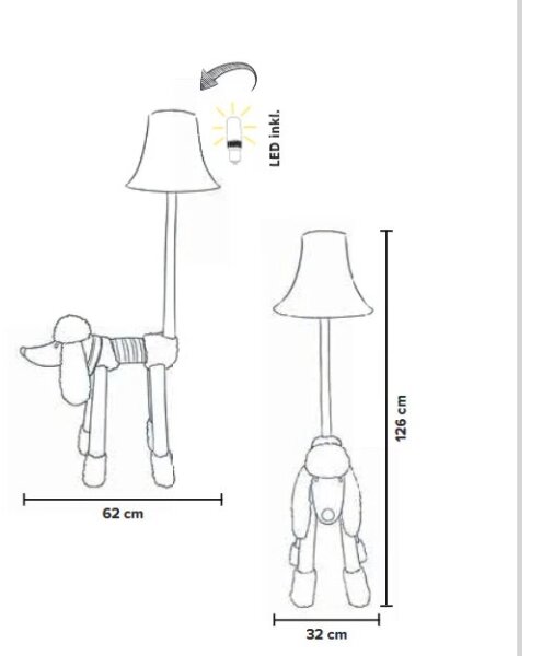 Happy Lamps - LED Detská stojacia lampa BELLO LED/5,4W/230V pudlík