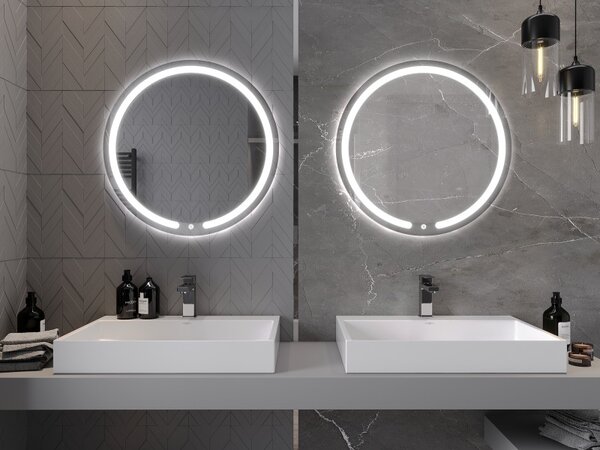 Mexen Rose, LED kúpeľňové zrkadlo s podsvietením 70x70 cm, 6000K, ochrana proti zahmlievaniu, 9810-070-070-611-00