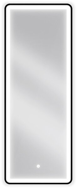 Mexen Coro, LED kúpeľňové zrkadlo s podsvietením a čiernym rámom 45x120 cm, 6000K, ochrana proti zahmlievaniu, 9817-045-120-611-70