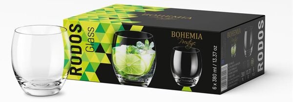 BOHEMIA PRESTIGE RHODES POHÁR 380ML SADA 6 KS