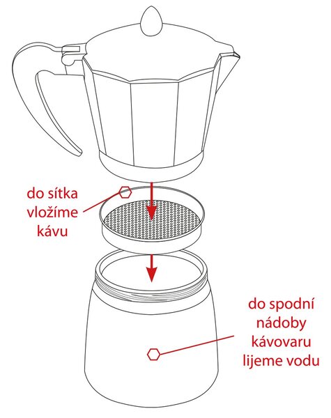 Moka kanvička 0,3 l