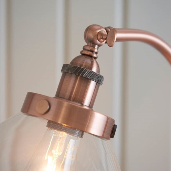 Endon 77862 - Stojacia lampa HANSEN 1xE27/40W/230V medená