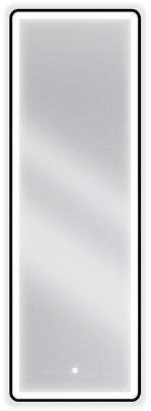 Mexen Coro, LED kúpeľňové zrkadlo s podsvietením a čiernym rámom 50x150 cm, 6000K, ochrana proti zahmlievaniu, 9817-050-150-611-70
