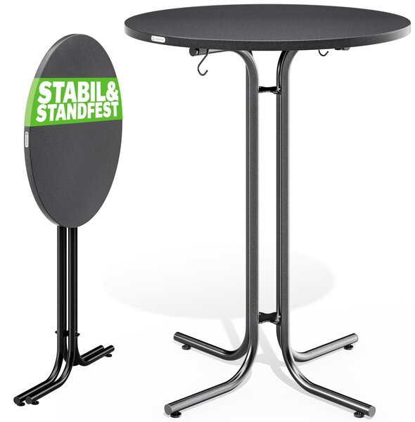 Skladací barový stôl Ø70 cm - antracit