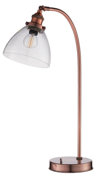 Endon 77861 - Stolná lampa HANSEN 1xE27/40W/230V medená