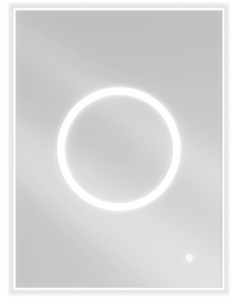 Mexen Koga, LED kúpeľňové zrkadlo s podsvietením 60 x 80 cm, 6000K, ochrana proti zahmlievaniu, 9821-060-080-611-00