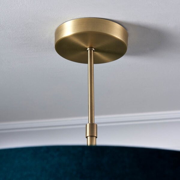 Endon 95839 - Luster na tyči HAYFIELD 3xE27/40W/230V mosadz/zelená