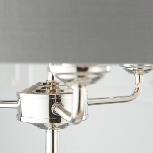 Endon 94378 - Stojacia lampa HIGHCLERE 1xE14/40W/230V šedá/lesklý chróm