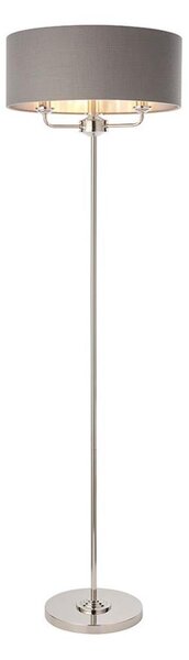 Endon 94378 - Stojacia lampa HIGHCLERE 1xE14/40W/230V šedá/lesklý chróm