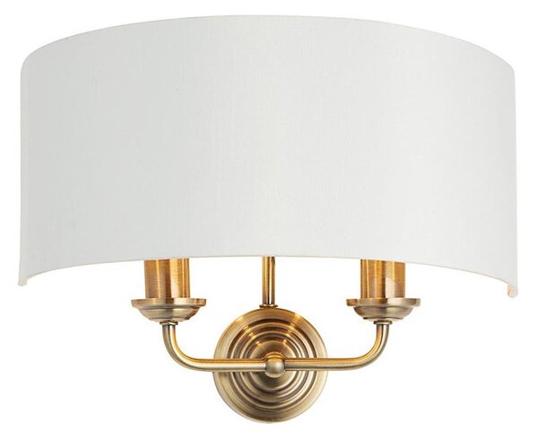 Endon 98937 - Nástenné svietidlo HIGHCLERE 2xE14/40W/230V biela/mosadz