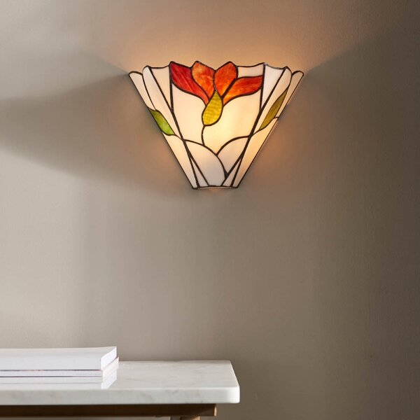 Endon 63964 - Nástenné svietidlo Tiffany BOTANICA 1xE14/40W/230V