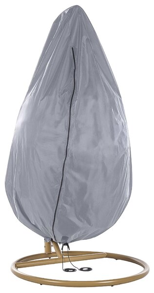 Ochranná plachta na závesné kreslo sivá PVC polyester 200 x 120 cm kryt proti dažďu