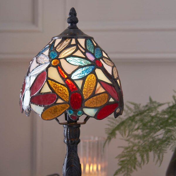 Endon 64246 - Stolová lampa Tiffany LORETTE 1xE14/40W/230V pr. 15 cm
