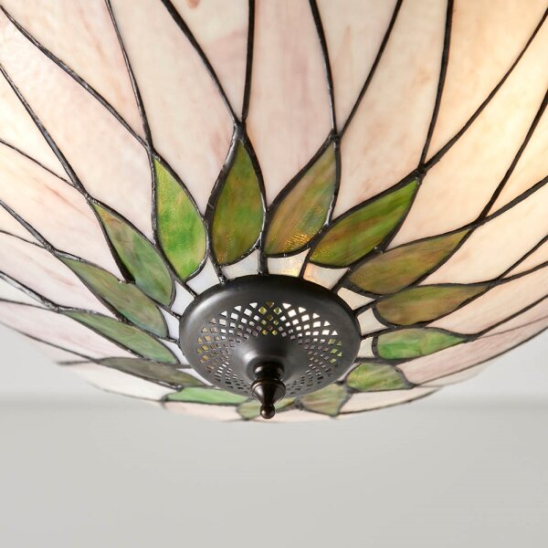 Endon 64175 - Luster na reťazi Tiffany HUTCHINSON 3xE27/60W/230V priemer 40 cm