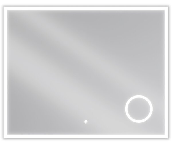 Mexen Kala, LED kúpeľňové zrkadlo s podsvietením a kozmetickým zrkadlom 100 x 80 cm, 6000K, ochrana proti zahmlievaniu, 9820-100-080-611-00