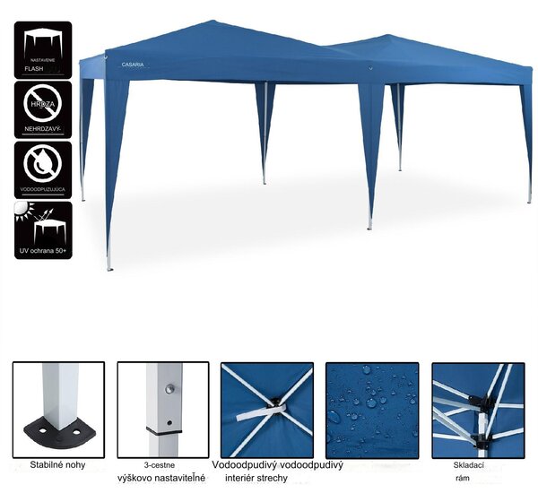 Záhradný altánok 3x6 m - modrý