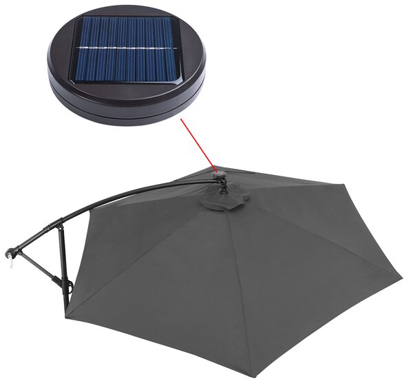 LED slnečník Mali Ø350 cm - antracit
