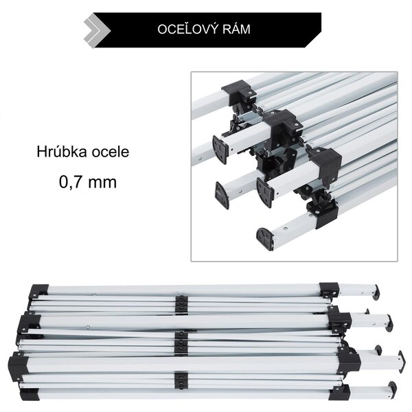 Záhradný altánok 3x6 m - modrý