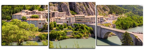 Obraz na plátne - Sisteron v Provence - panoráma 5235D (120x40 cm)
